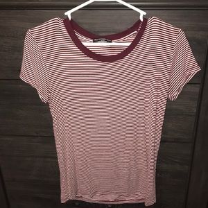 NWOT short sleeve burgundy brandy Melville shirt